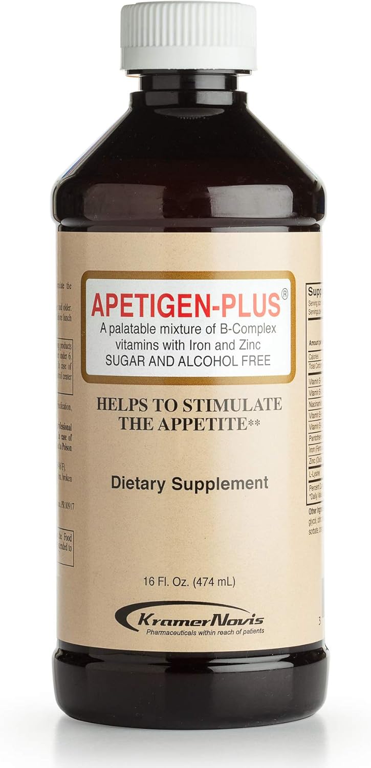 Orange-Flavored Sugar-Free Liquid B-Vitamin Supplement with Zinc, Iron, and L-Lysine - 16oz Bottle