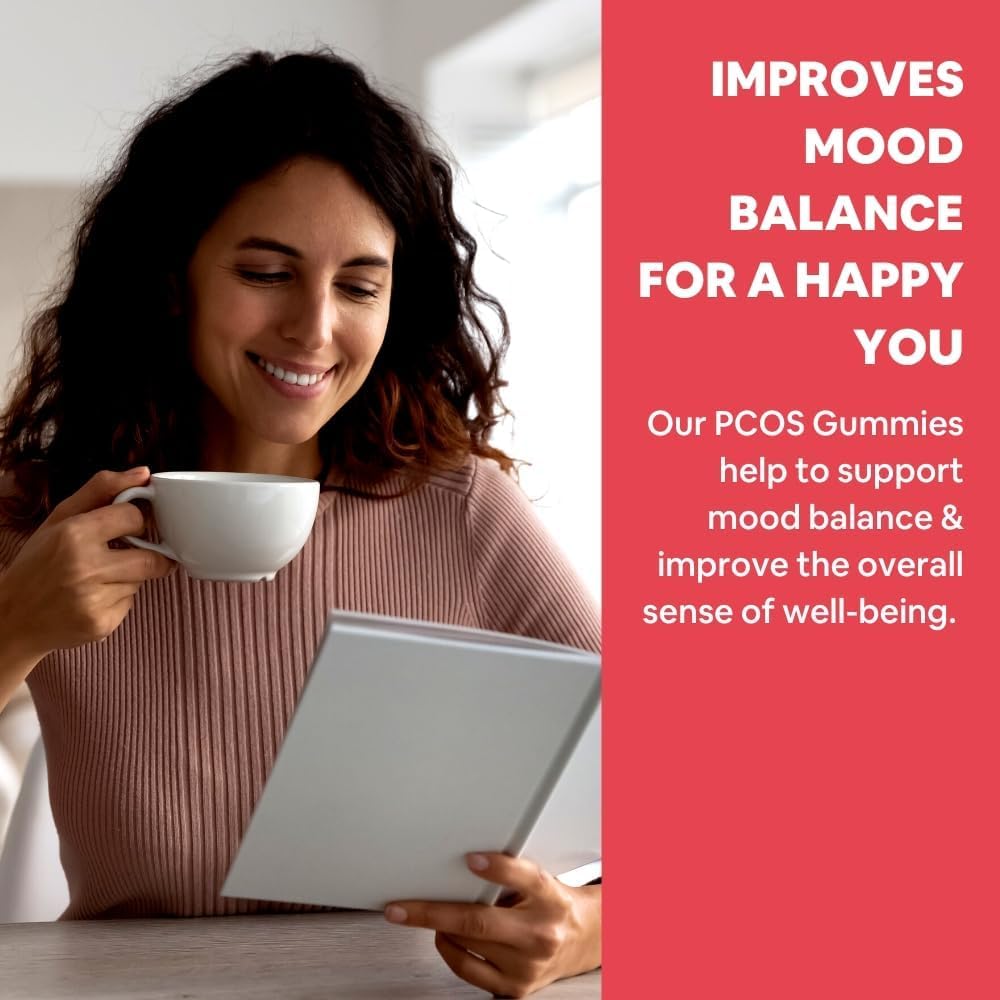 Orange Flavour PCOS Supplements for Women - 60 Veg Gummies with 40:1 Myo & D Chiro Inositol Ratio, Fortified with Vitamins & Minerals