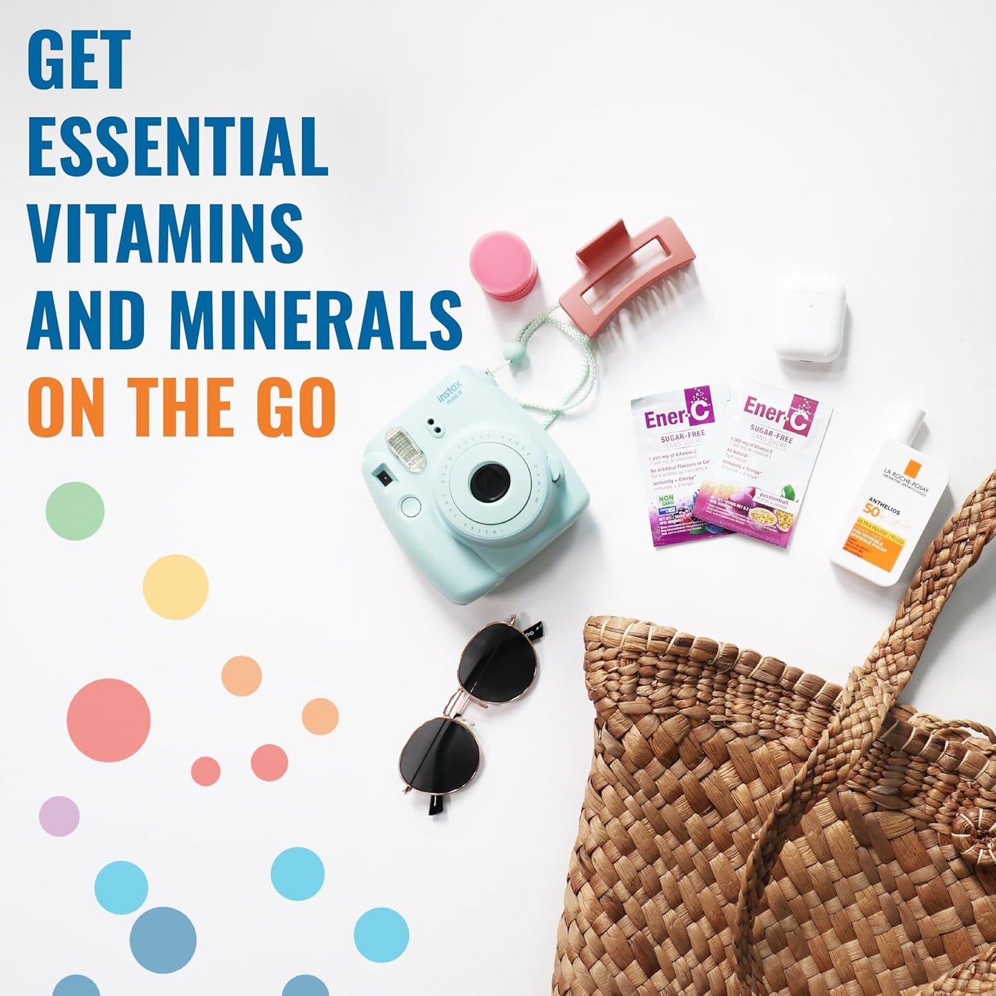 Orange Multivitamin Drink Mix with 1000mg Vitamin C & Electrolytes - Sugar-Free Energy, Immunity Support - 30 Count