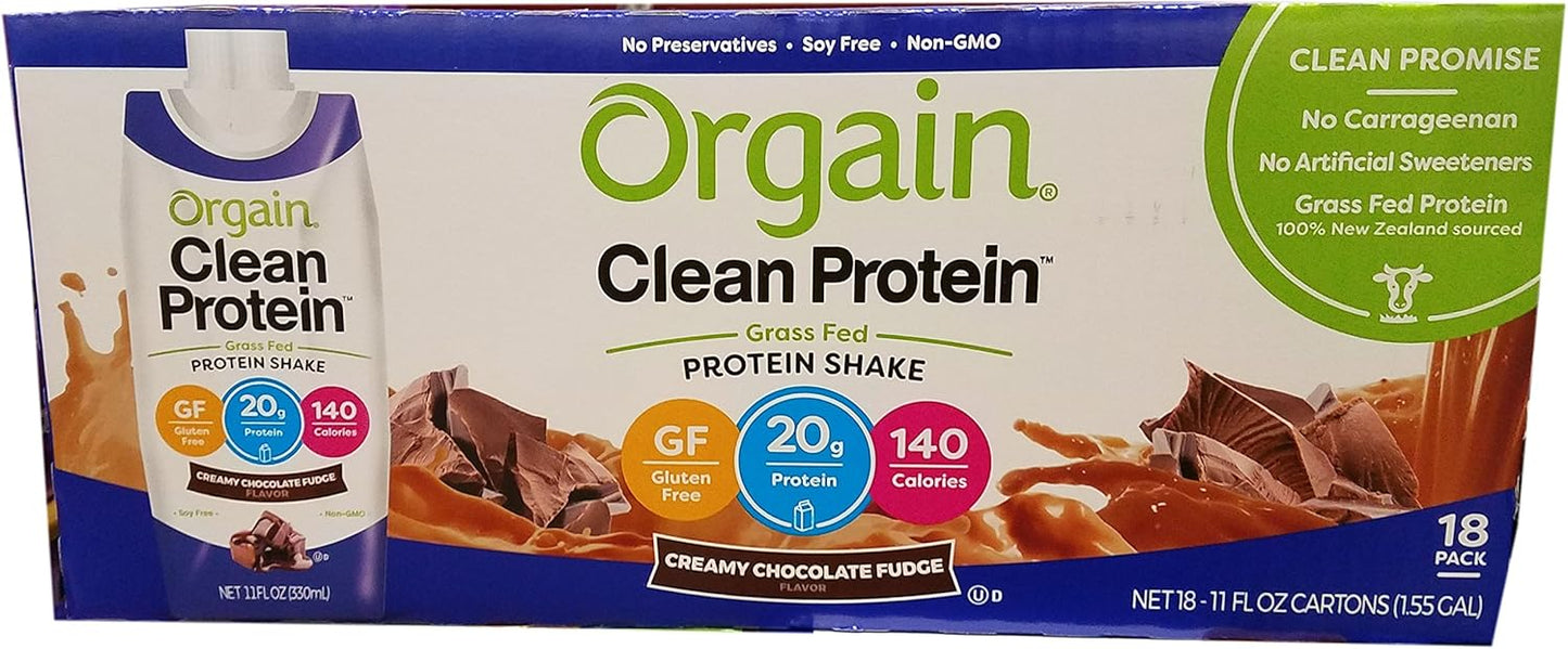 Orgain Chocolate Clean Protein Shake - 198 Fluid Ounces