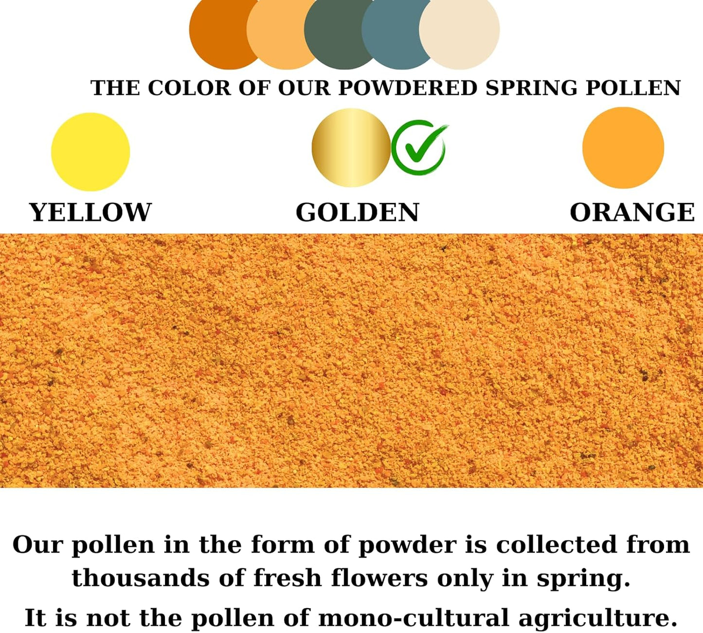 Organic 100% Raw Bee Pollen with Vitamin B, Minerals, Amino Acids, Protein - Gluten Free, Non-GMO, Halal - Natural Enzymes - 3.5 oz Honey&SUN