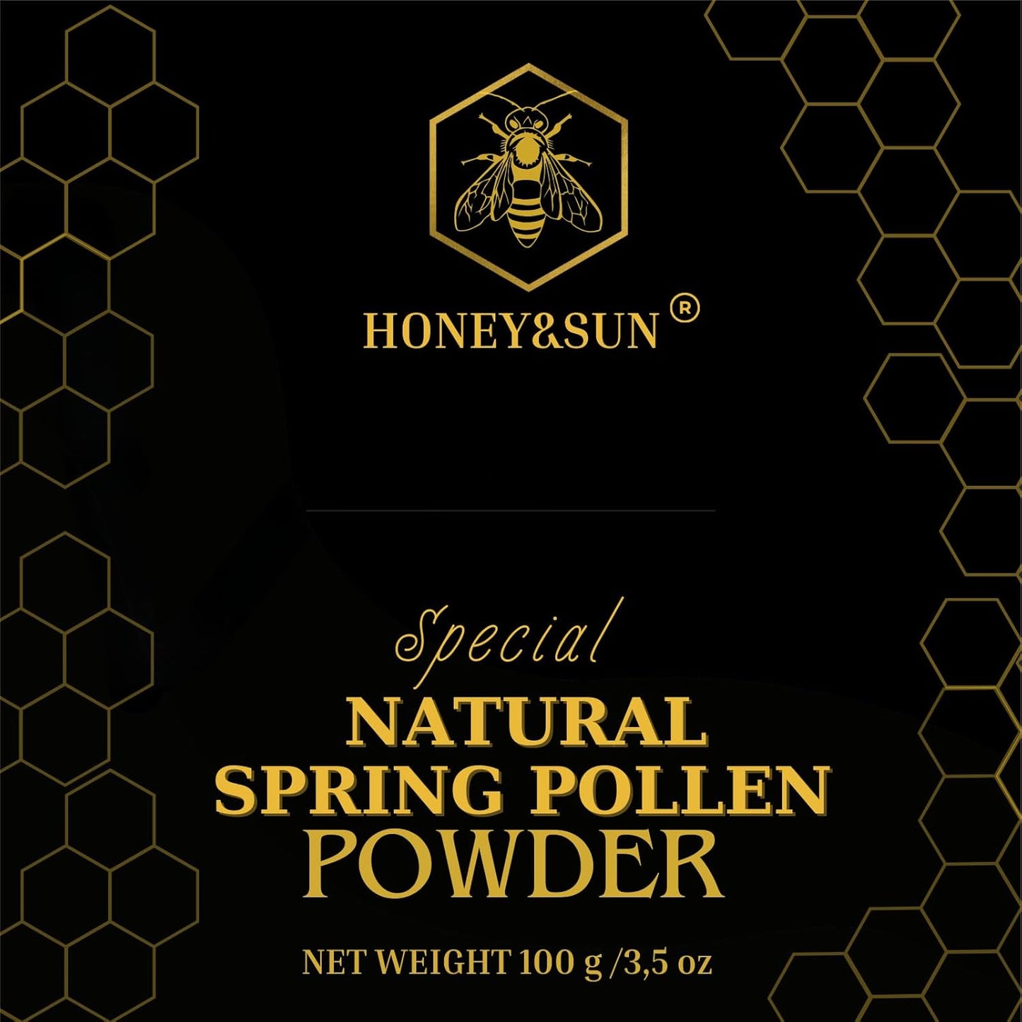 Organic 100% Raw Bee Pollen with Vitamin B, Minerals, Amino Acids, Protein - Gluten Free, Non-GMO, Halal - Natural Enzymes - 3.5 oz Honey&SUN