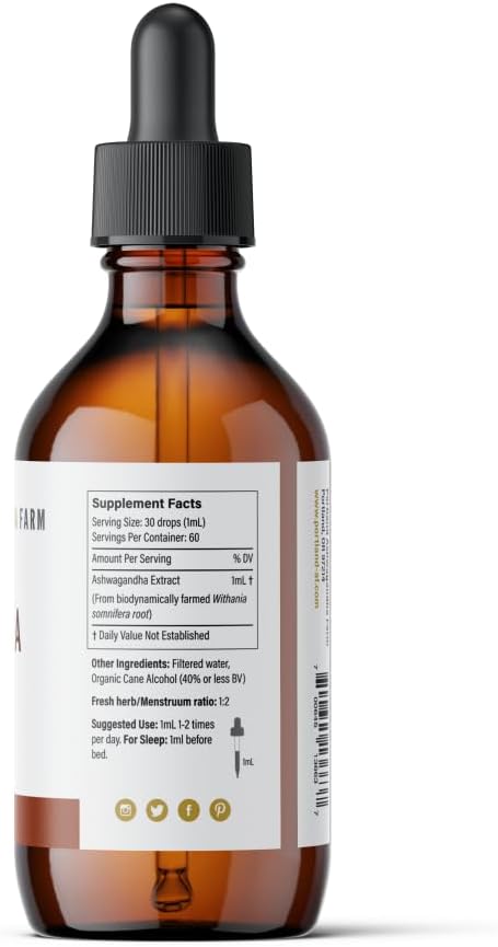 Organic 2oz Ashwagandha Spagyric Tincture for Ultimate Freshness