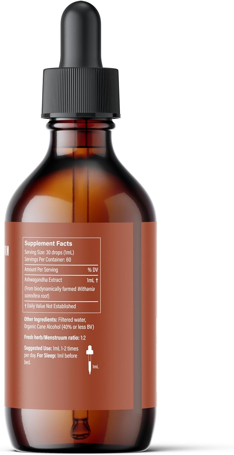 Organic 2oz Ashwagandha Spagyric Tincture for Ultimate Freshness