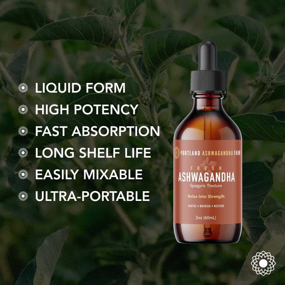 Organic 2oz Ashwagandha Spagyric Tincture for Ultimate Freshness
