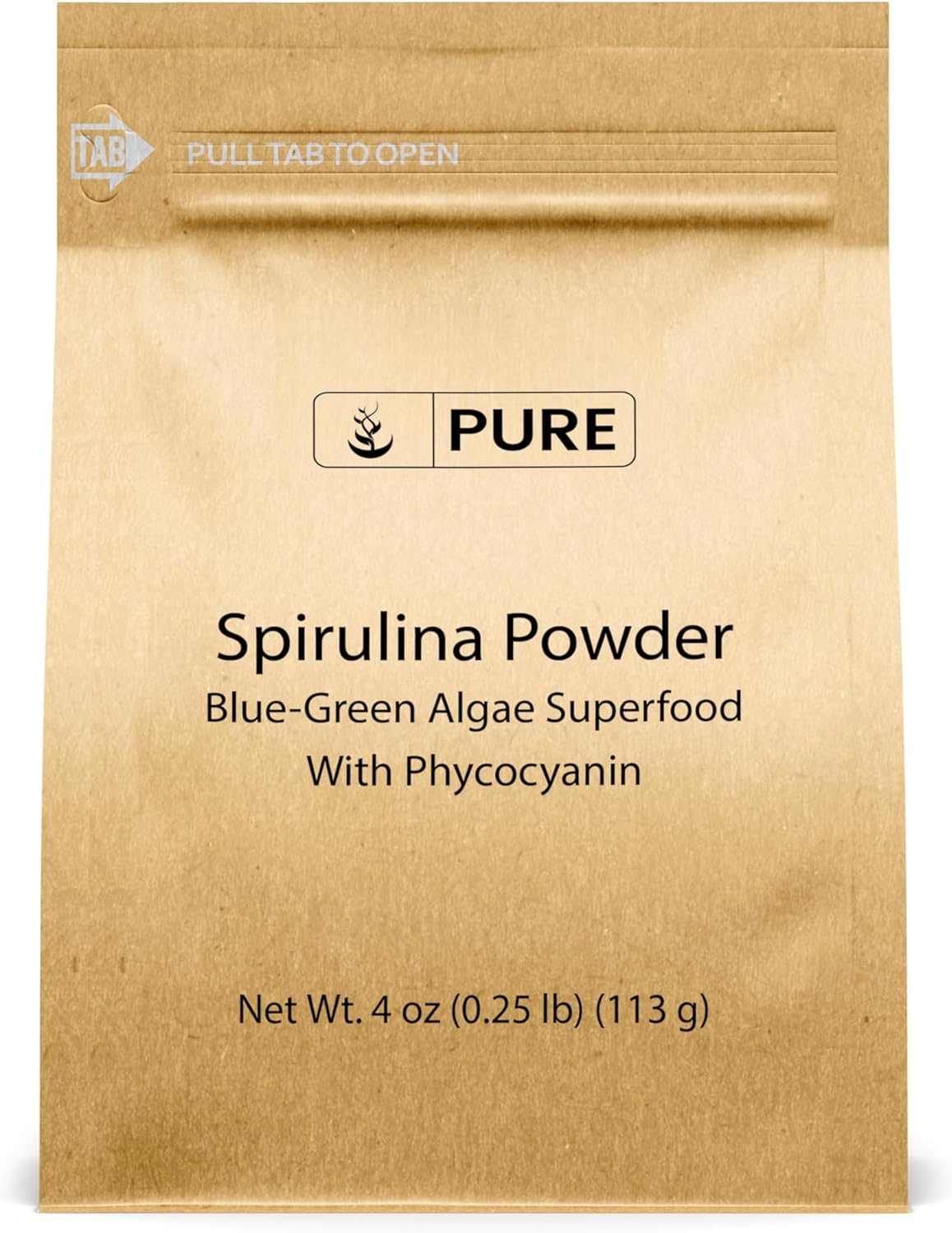 Organic 4 oz Spirulina Powder - Rich in Phycocyanin from Green Algae