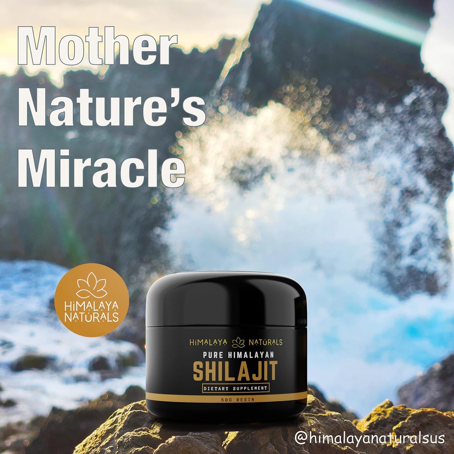 Organic 50g Himalayan Shilajit Resin with Potent Fulvic & Humic Acid - Natural Mineral Supplement for Oral Use & Detox Bath