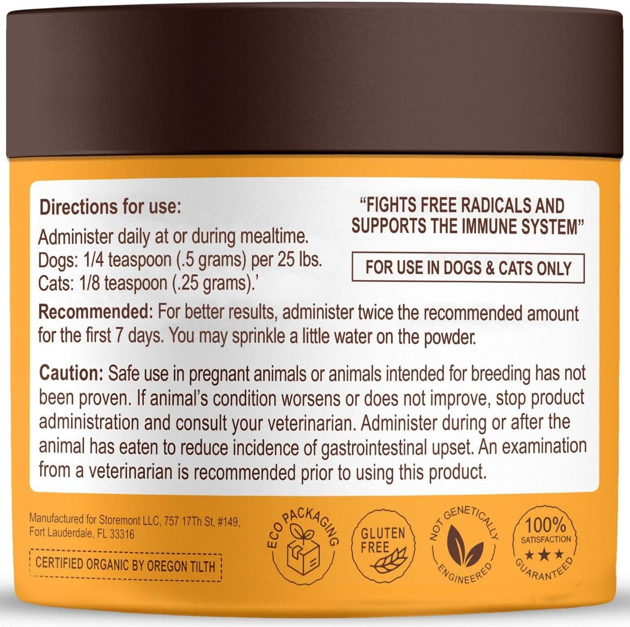 Organic 8 Mushroom Powder Blend for Pet Lumps & Bumps, Lipoma in Dogs & Cats - Natural Probiotic & Immune Support