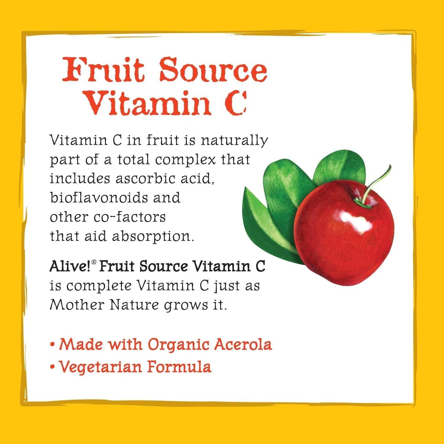 Organic Acerola Vitamin C Supplement for Immune Support - 120 Capsules by Nature's Way