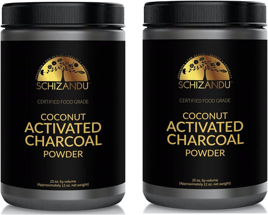 Organic Activated Charcoal Powder - 25 oz Large Bottle, Vegan & GMO-Free - 2 Pack