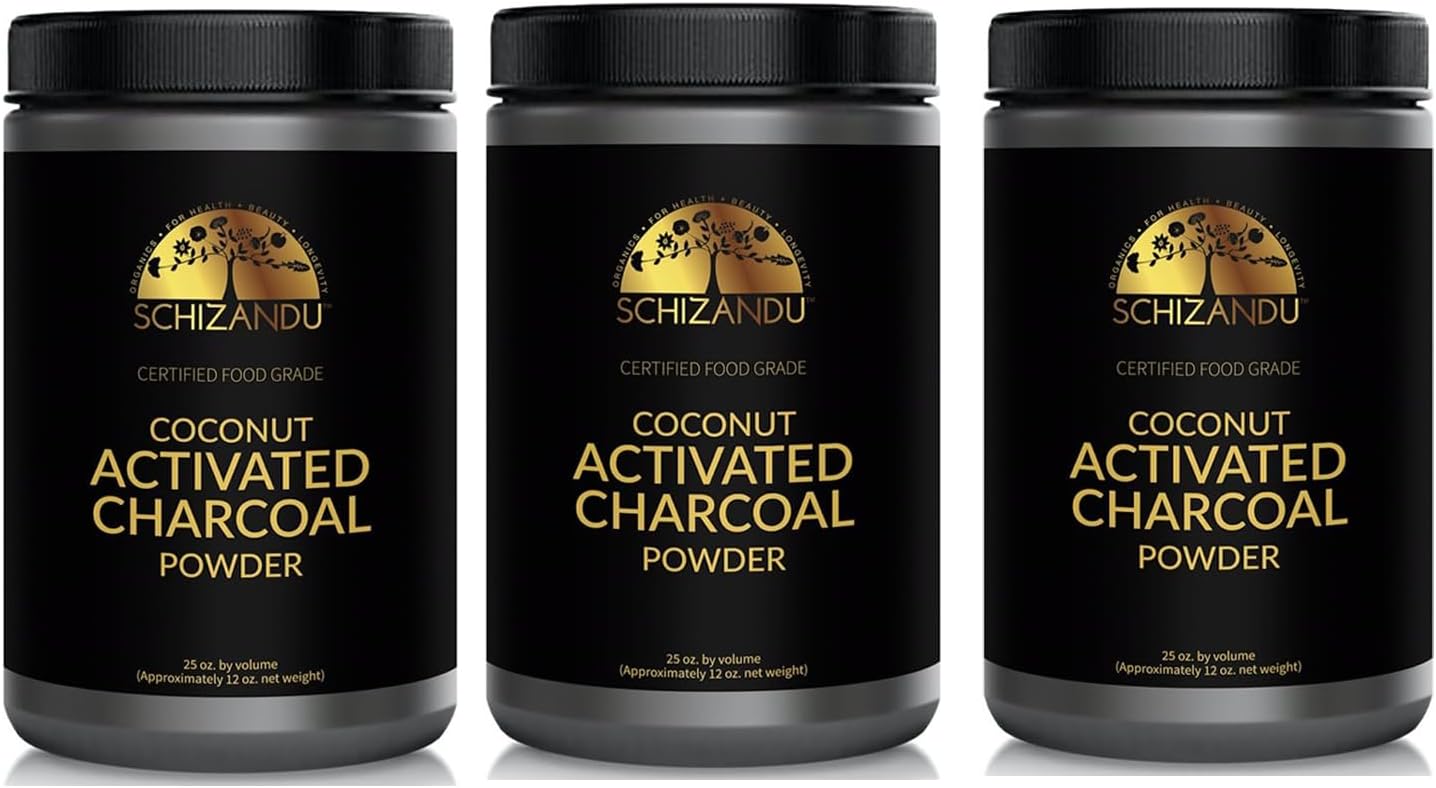 Organic Activated Charcoal Powder 25 oz - Natural, Vegan, GMO Free - Bulk 3 Pack