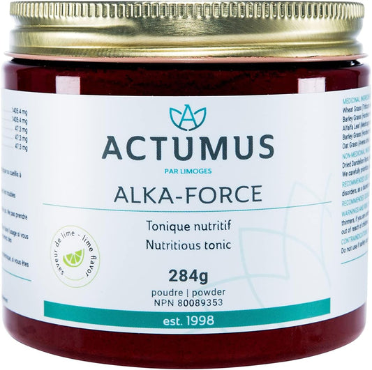 Organic ACTUMUS Alka-Force Lime Tonic Powder with Vitamins & Minerals - 284g Bottle, Antioxidants & Amino Acids