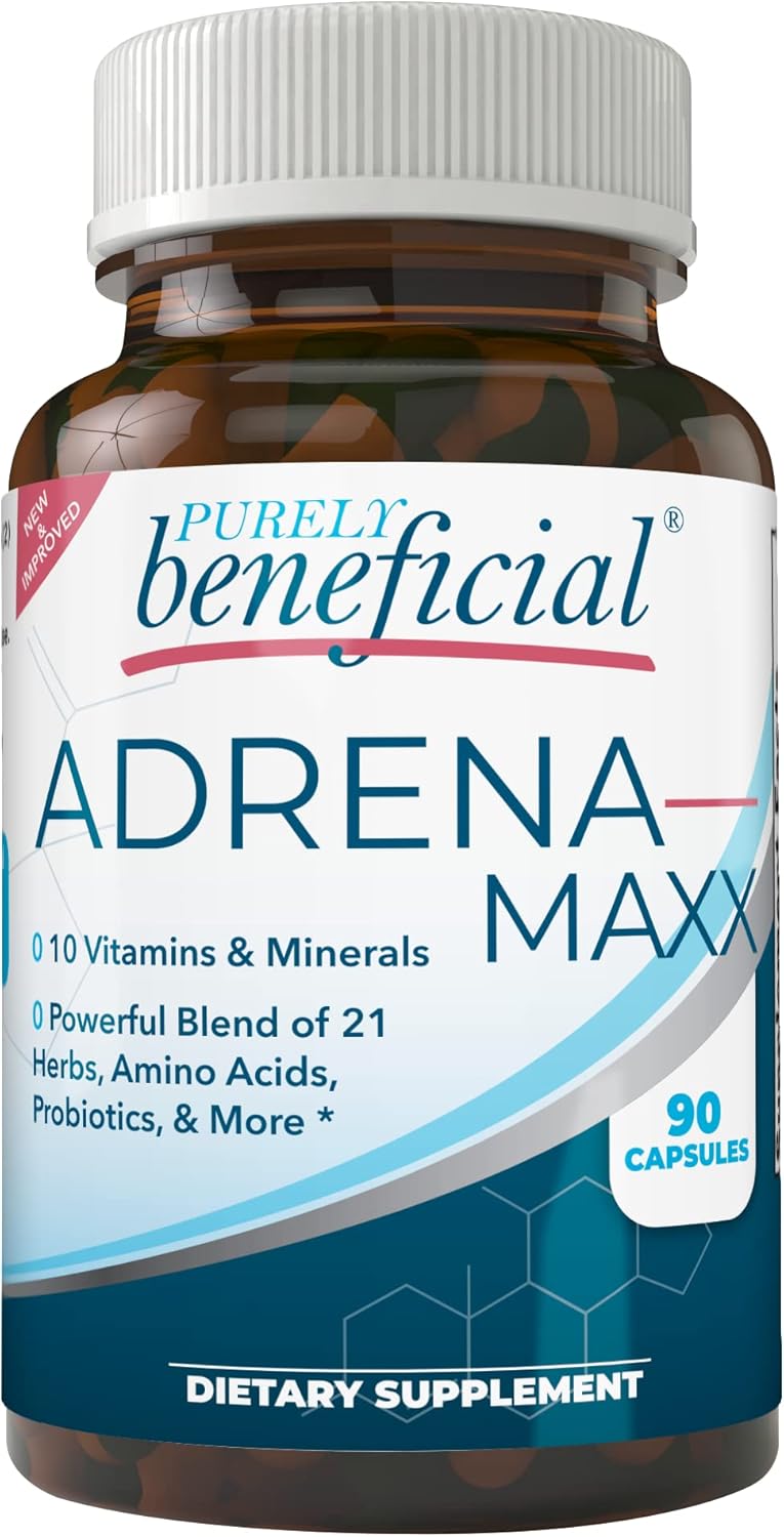 Organic Adrena-Maxx Supplement - 45 Day Supply for Fatigue Relief and Energy Boost