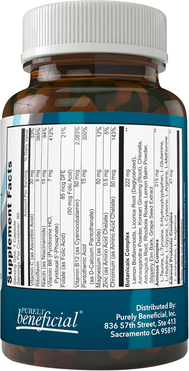 Organic Adrena-Maxx Supplement - 45 Day Supply for Fatigue Relief and Energy Boost