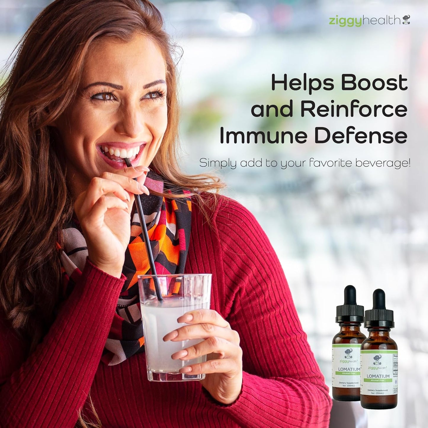 Organic Alcohol-Free Lomatium Root Extract Tincture Drops for Immune & Lung Support - 1oz - Ziggy Health