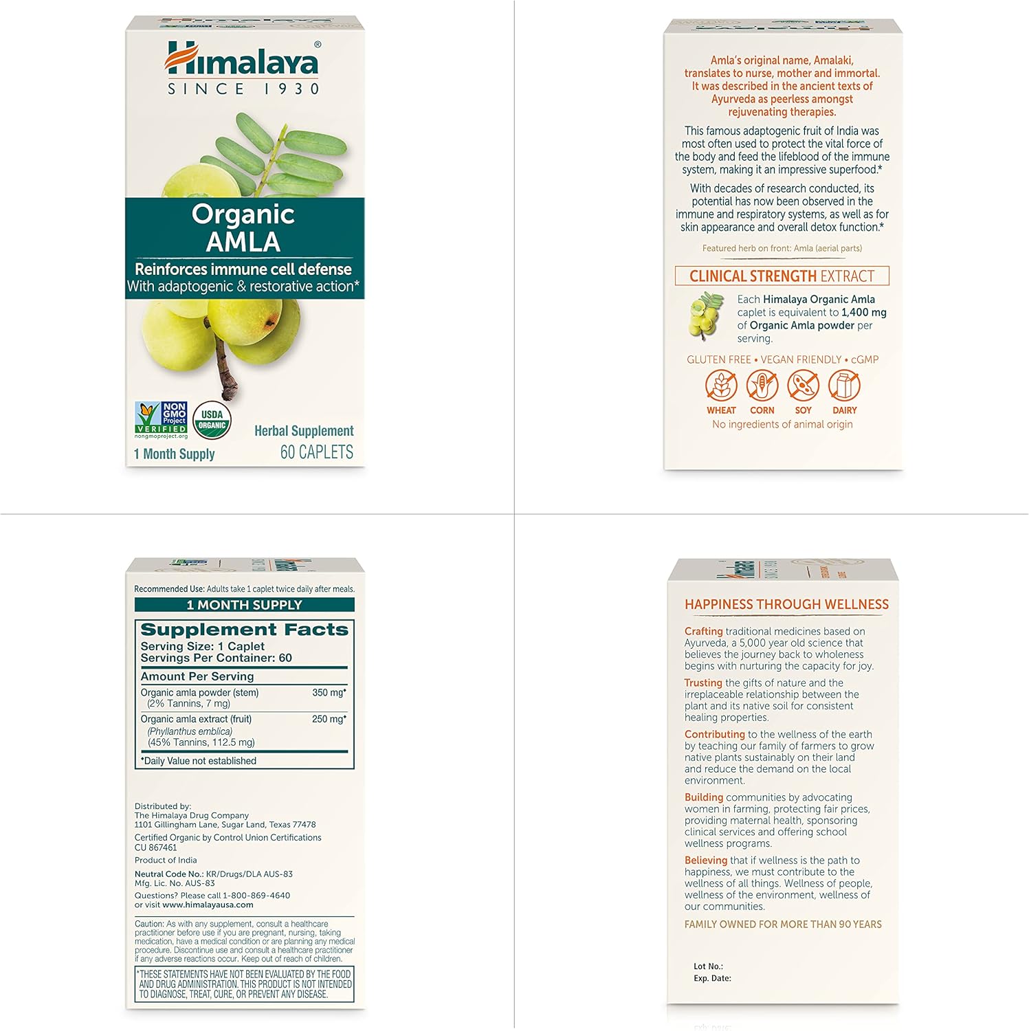 Organic Amla Caplets for Immune Support & Cellular Defense - 120 Caplets, 600 mg - 2 Month Supply - BoostGo Australia
