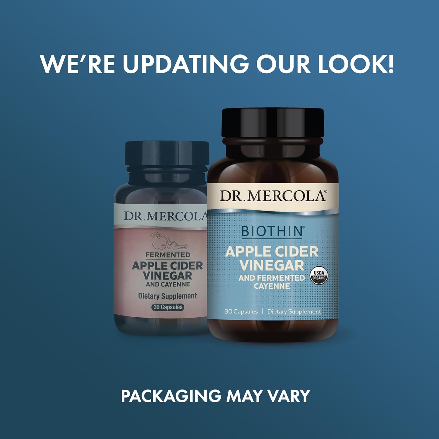 Organic Apple Cider Vinegar & Fermented Cayenne Digestive Support Supplement - 30 Capsules