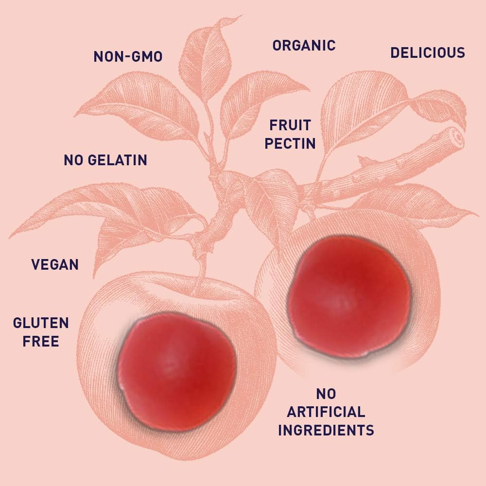 Organic Apple Cider Vinegar Probiotic Gummies with Vitamin B12 - Digestion & Immunity Support - Vegan & Non-GMO - 60 Gummies