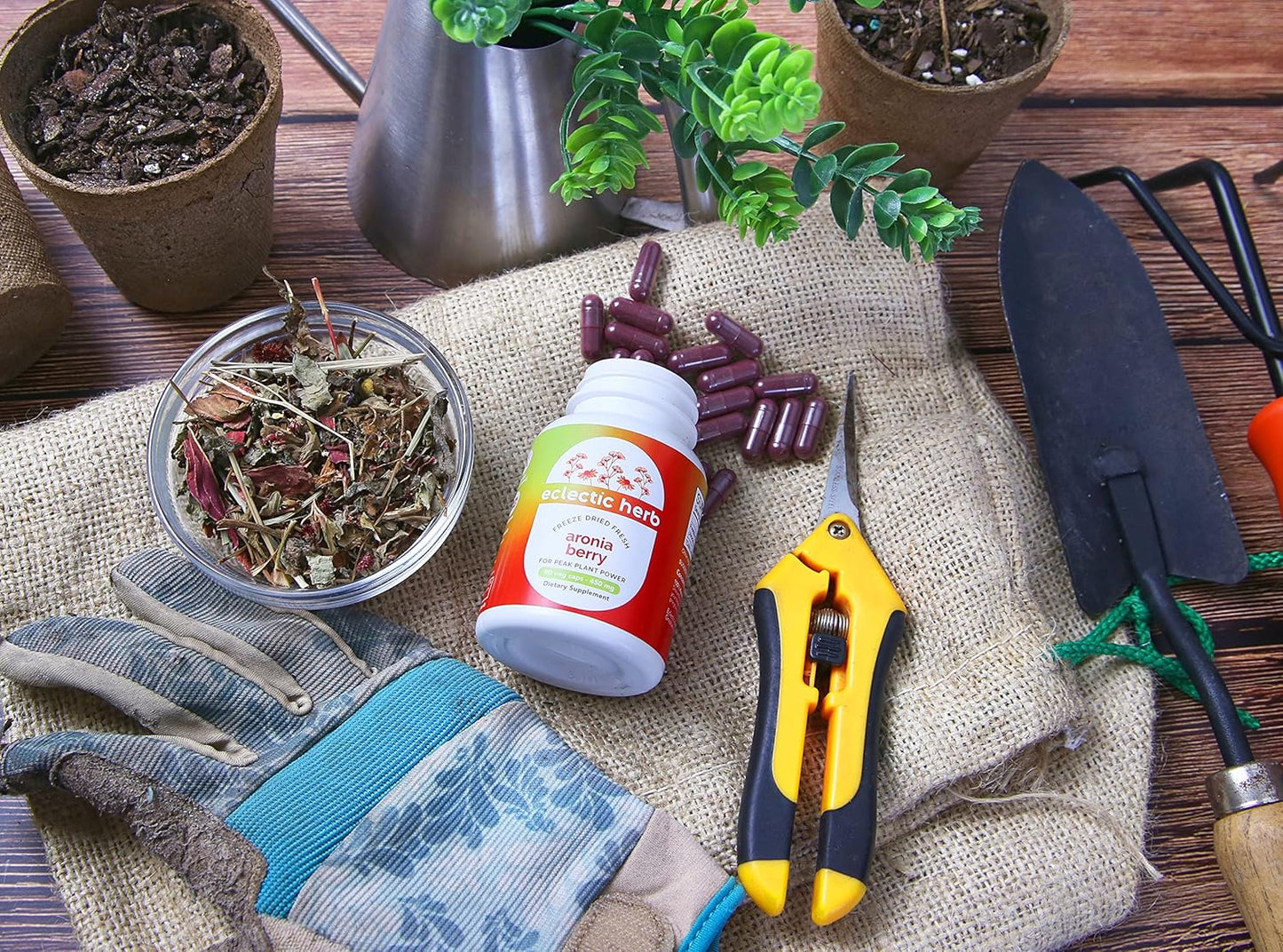 Organic Aronia Berry Capsules - Supports Heart, Immune System, Digestive & Urinary Tract - 90 CT (450 mg)