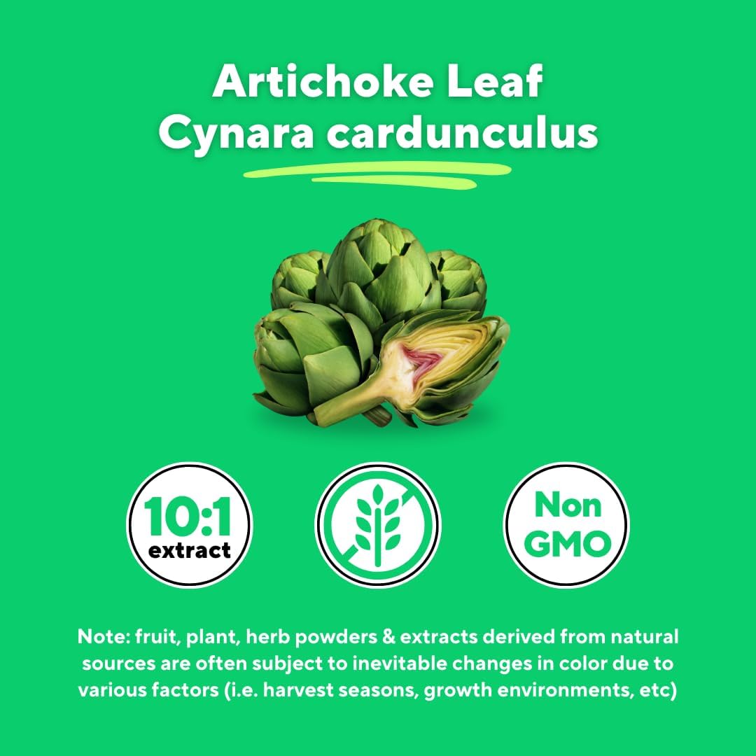 Organic Artichoke Leaf Extract Capsules - Digestive & Liver Health, Antioxidant Support - 180 Veggie Caps - Non-GMO Vegan Formula