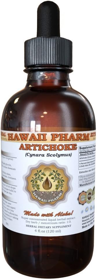 Organic Artichoke Liquid Extract Tincture 2 oz by HawaiiPharm - Cynara scolymus Supplement for Digestive Health
