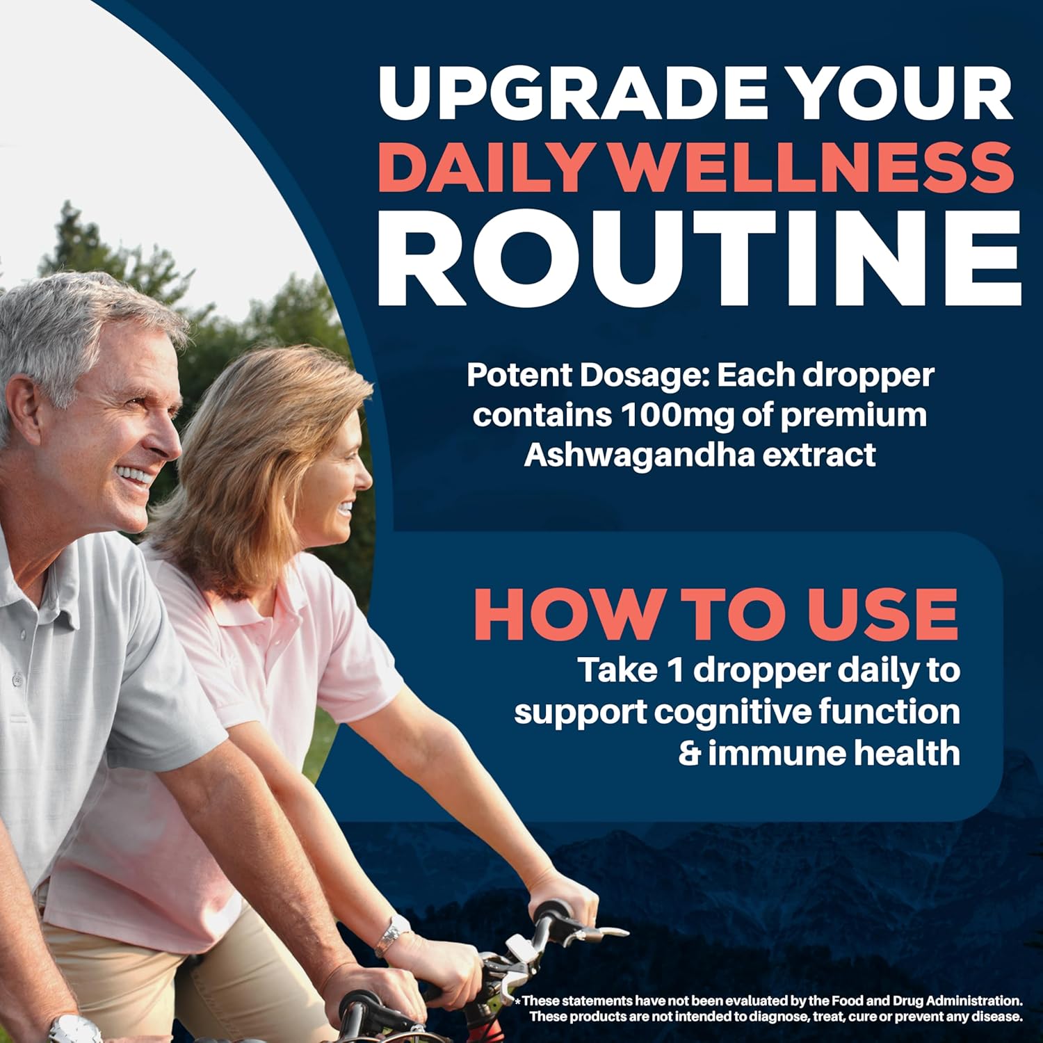 Organic Ashwagandha Alcohol-Free Drops - Lemon Flavored Supplement for Adults, Enhances Focus and Attention - 2 Fl Oz