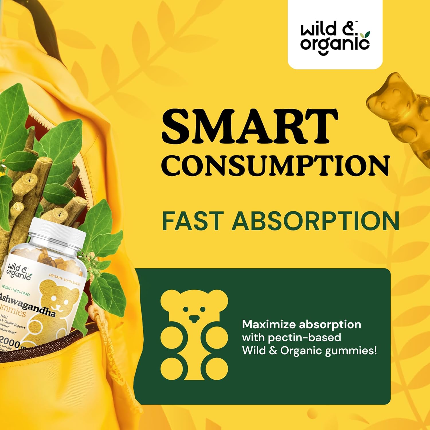 Organic Ashwagandha and Maca Root Gummies - 60 Count