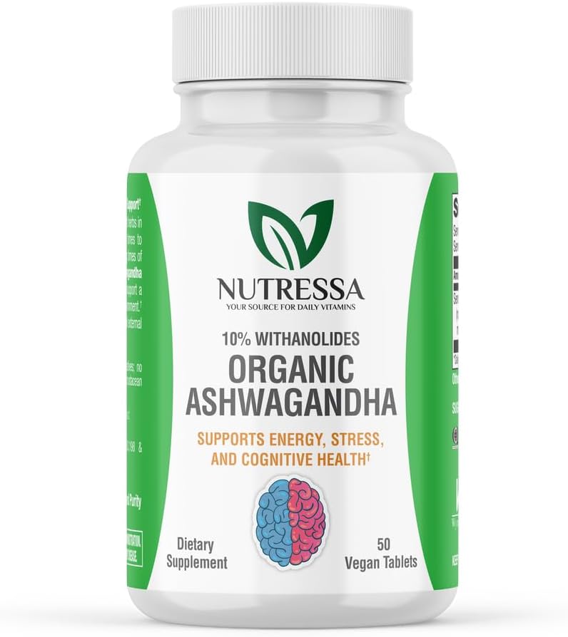 Organic Ashwagandha by Nutressa - Natural Stress Relief and Energy Booster
