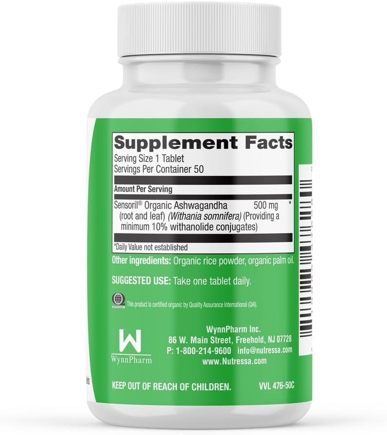 Organic Ashwagandha by Nutressa - Natural Stress Relief and Energy Booster