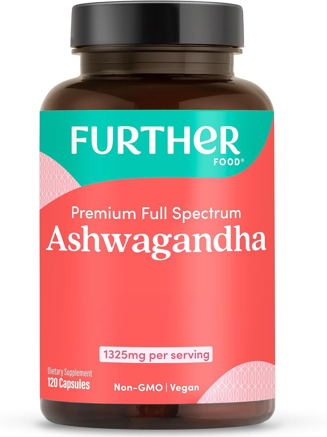 Organic Ashwagandha Capsules 1325mg with Black Pepper & Avocado Oil - 120 Vegan Non-GMO Capsules