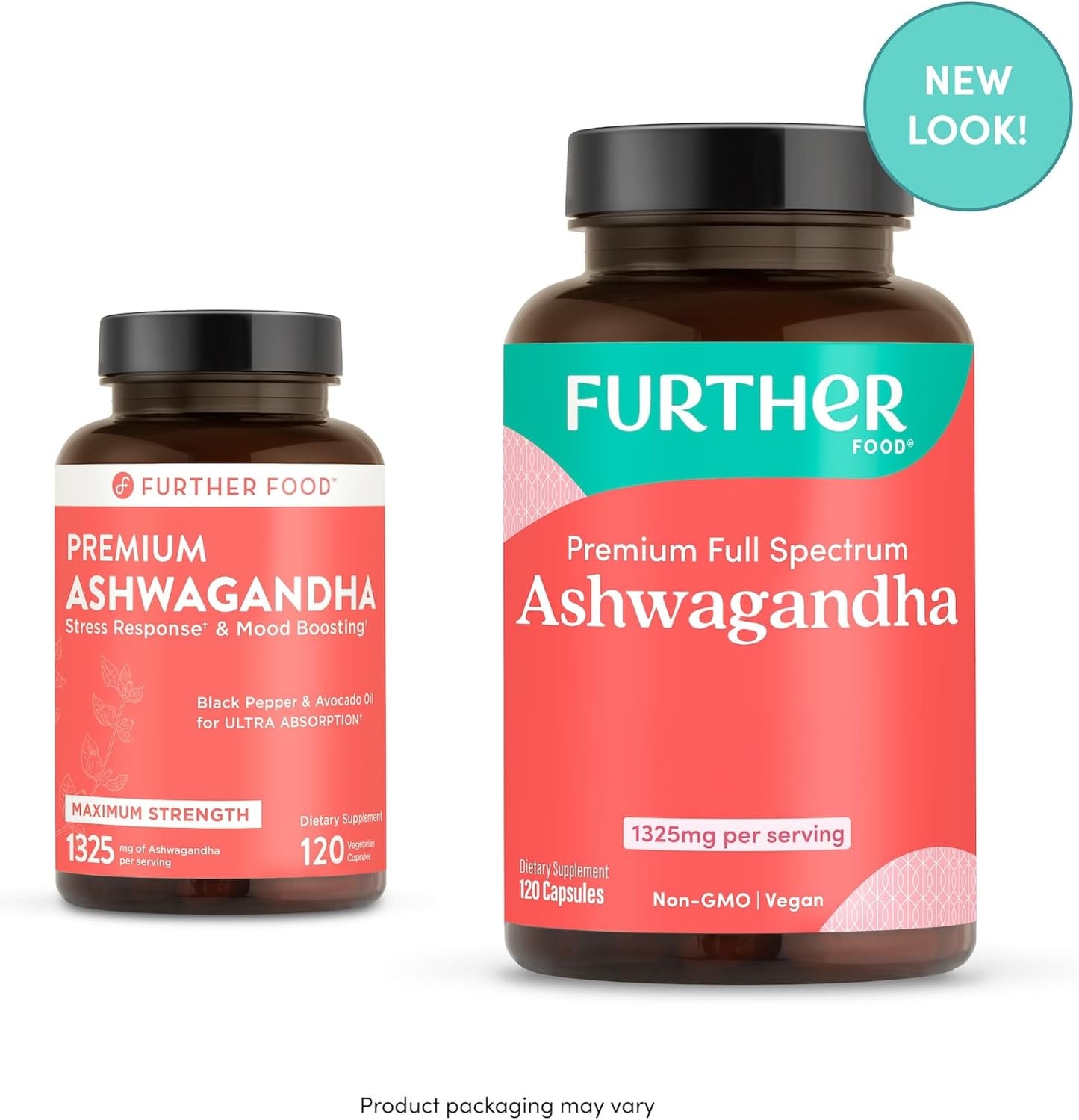 Organic Ashwagandha Capsules 1325mg with Black Pepper & Avocado Oil - 120 Vegan Non-GMO Capsules