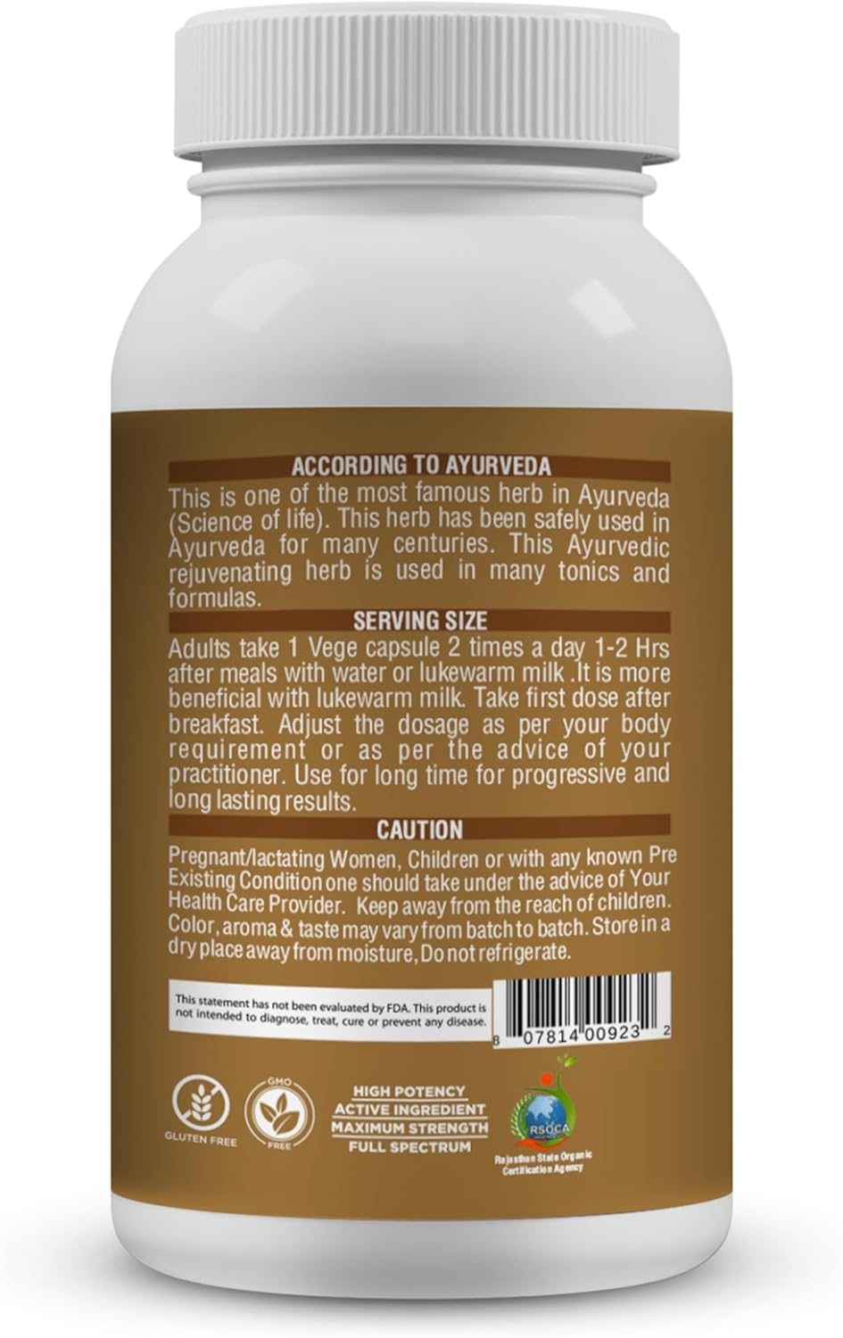 Organic Ashwagandha Capsules 800mg - Boost Energy & Performance - 60 Vegetarian Capsules - Withannolides & Alkaloids - Herbsforever