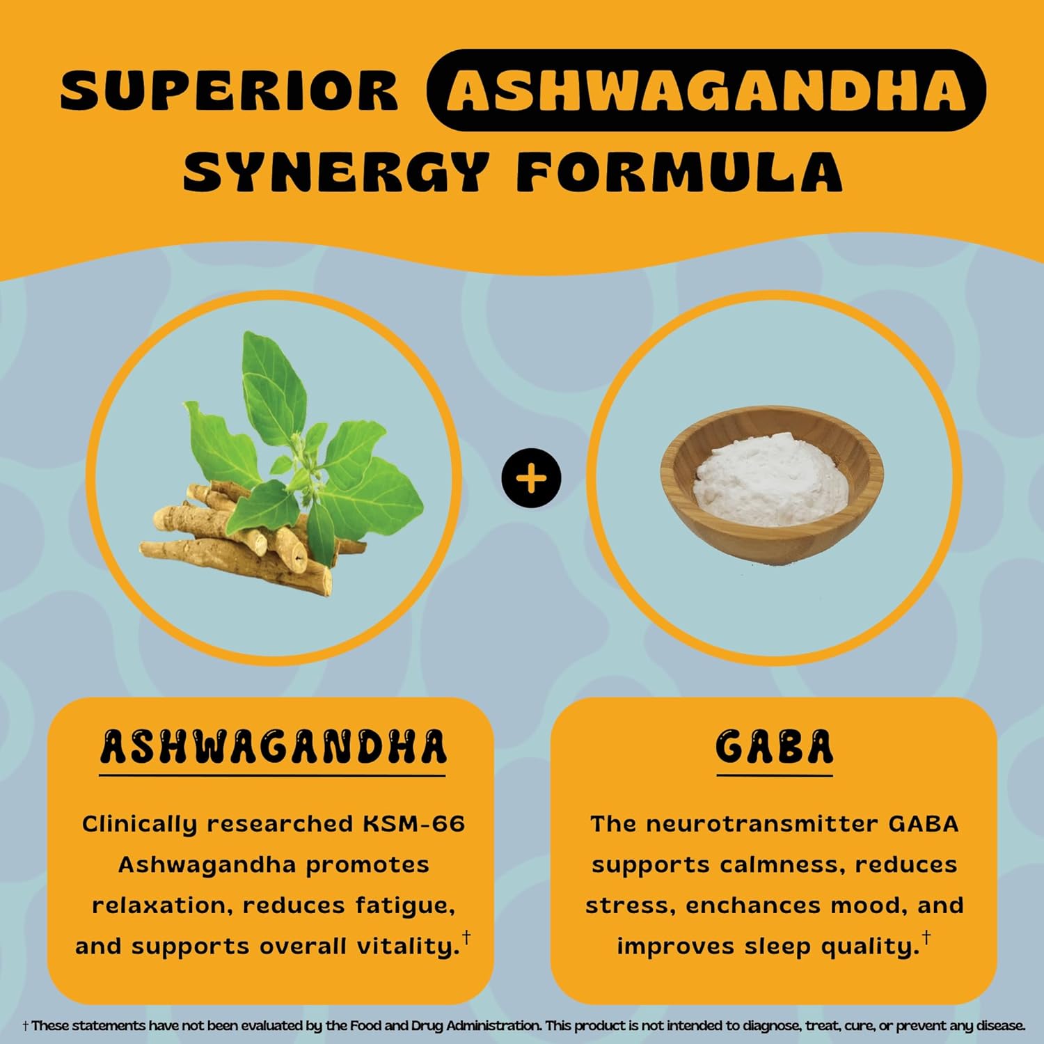 Organic Ashwagandha KSM 66 & GABA Supplement Strips for Stress Relief & Sleep - Chocolate Mocha Flavored, Vegan, Sugar-Free - 30 Count