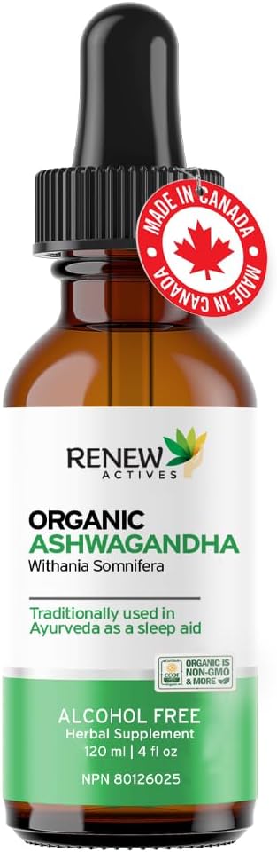 Organic Ashwagandha Liquid Supplement for Cognitive Function, Energy, Stress Reduction, Immune Health, and Mental Clarity - 120 ml