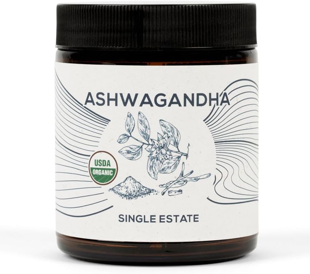 Organic Ashwagandha Powder from One Farm by WAAYB, Non-GMO, Fair-Trade, Vegan, Gluten-Free, Grown in Oregon, Adaptogenic Ayurvedic Herbal Supplement