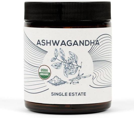 Organic Ashwagandha Powder from One Farm by WAAYB, Non-GMO, Fair-Trade, Vegan, Gluten-Free, Grown in Oregon, Adaptogenic Ayurvedic Herbal Supplement