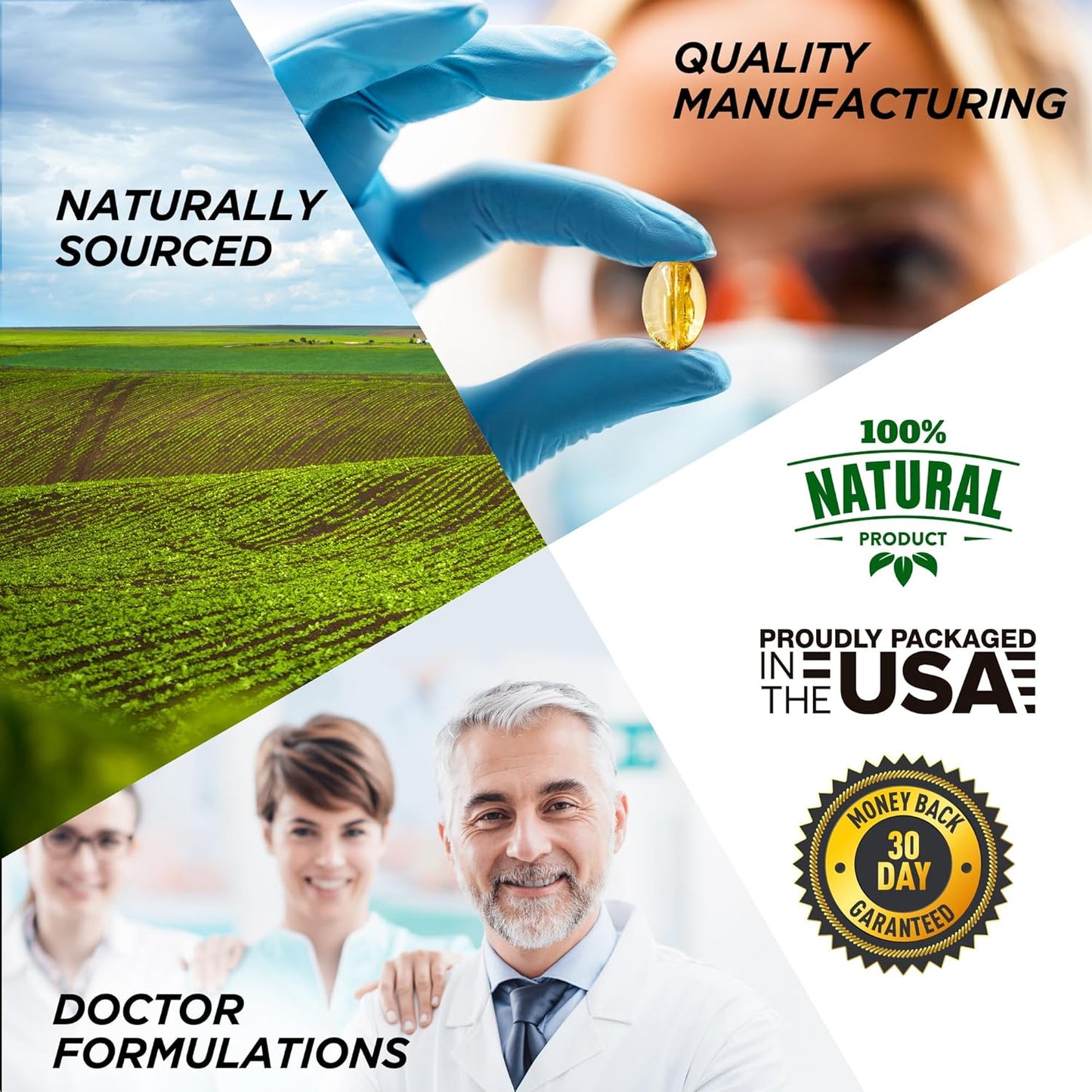 Organic Ashwagandha Root Extract Capsules - 6000mg Equivalent - Men and Women Supplement - 1500mg per Serving - 30 Servings - 90 Vegan Capsules