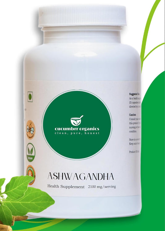Organic Ashwagandha Root Extract Capsules - 90 Count from Cucumbrr Organics