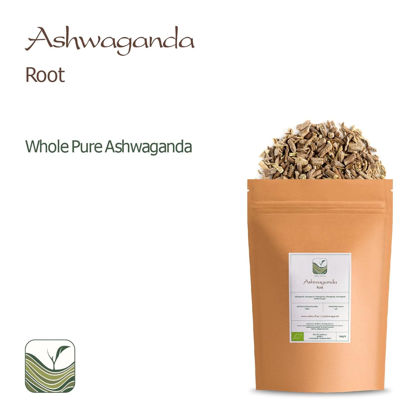 Organic Ashwagandha Root from India for Relaxation - Withania Root - Indian Ginseng - Winter Cherry - Poison Gooseberry