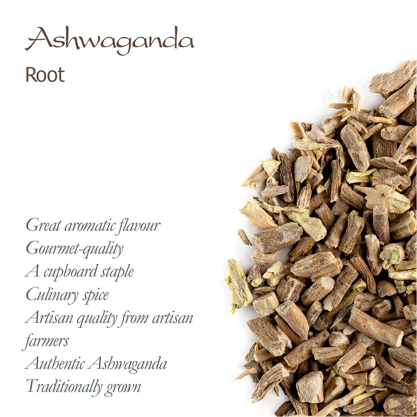 Organic Ashwagandha Root from India for Relaxation - Withania Root - Indian Ginseng - Winter Cherry - Poison Gooseberry