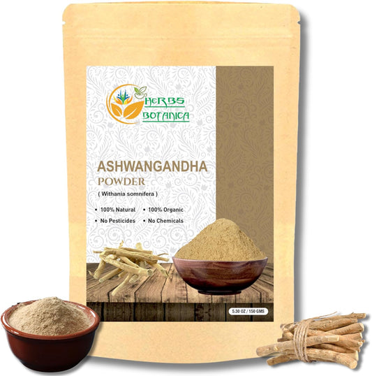 Organic Ashwagandha Root Powder - Ayurvedic Herbal Supplement for Support and Strength - 5.3 oz.