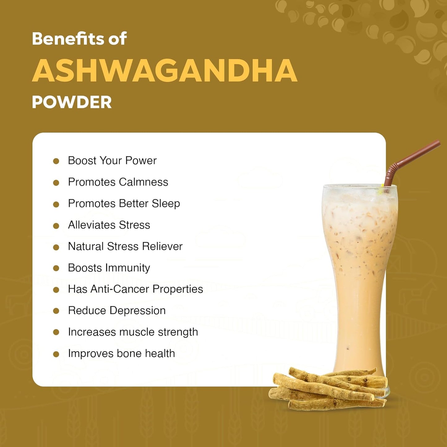 Organic Ashwagandha Root Powder - Non-GMO, Vegan-Friendly LuxuryLeaf Supplement