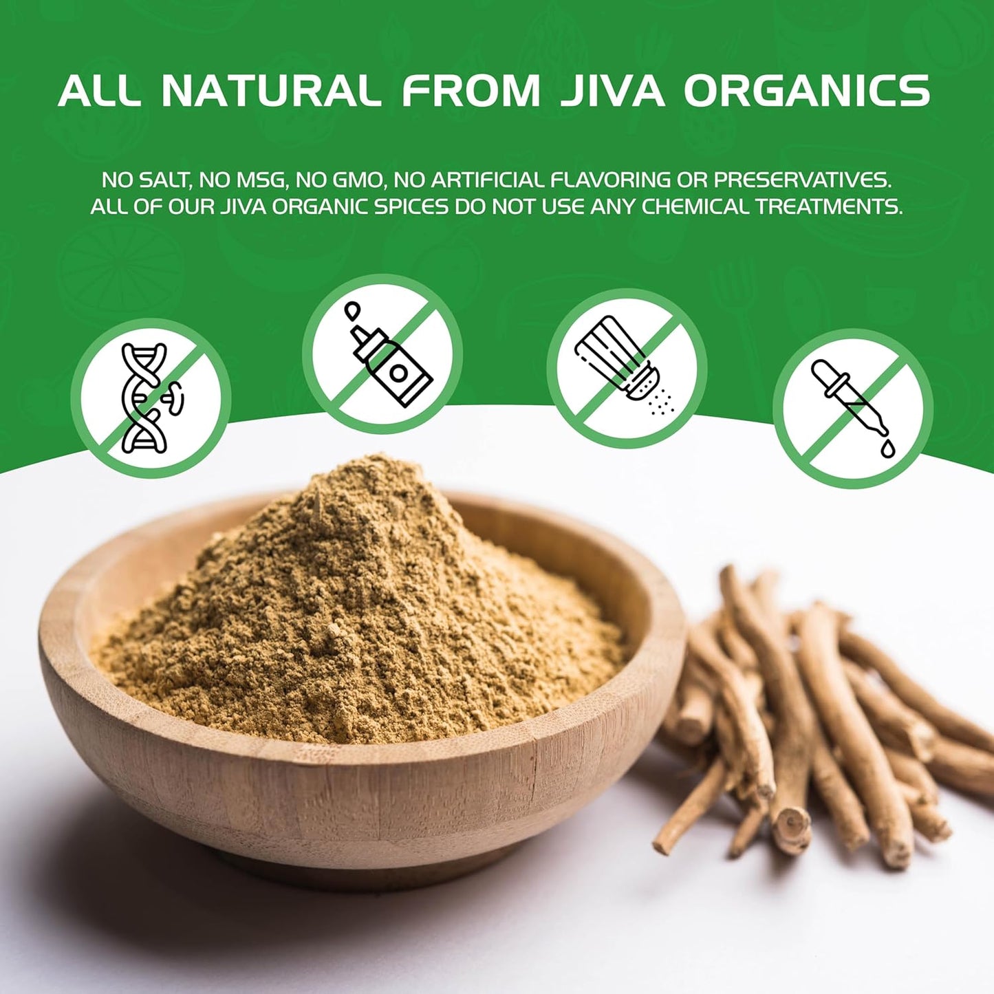 Organic Ashwagandha Root Powder 1.25lb (20oz) - Raw, Pure, Non-GMO, Lab Tested by Jiva Organics