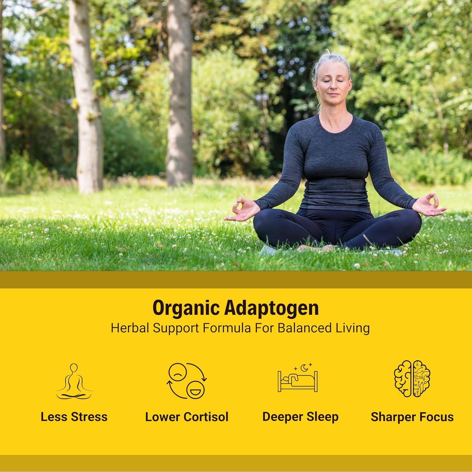 Organic Ashwagandha Root Powder with Black Pepper for Stress Support - 675mg, Vegan, Non-GMO, 60-Day Supply