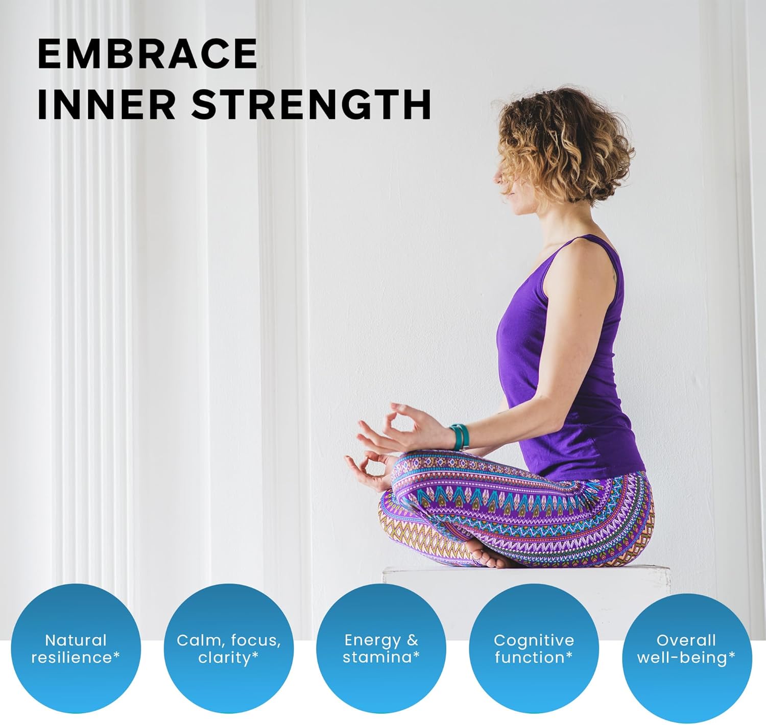 Organic Ashwagandha Stress Support Supplement with Pure 1000mg, Enhanced Absorption, Vegan Formula