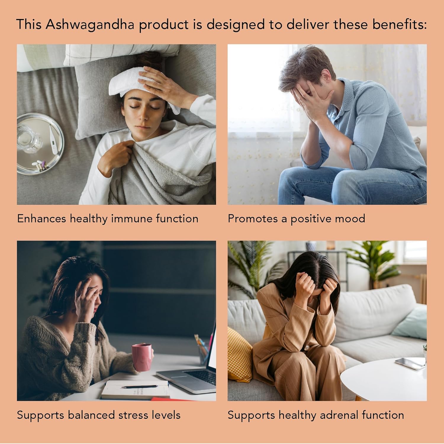 Organic Ashwagandha Supplements 150mg Extract = 1500mg Herb | Stress Relief, Immune Health, Energy | Non-GMO Gluten Free | 1 Bottle - 120 Capsules - 2 Month Supply