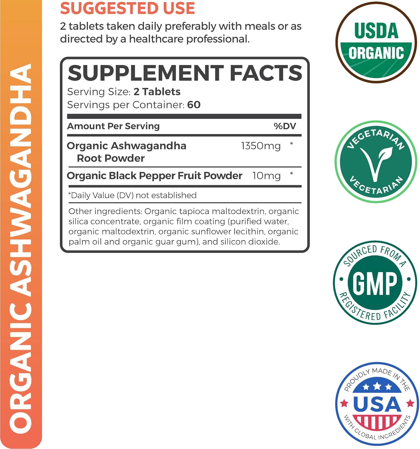Organic Ashwagandha & Thyroid Balance Pack - Adrenal & Cortisol Support for Energy (2-Month Supply)