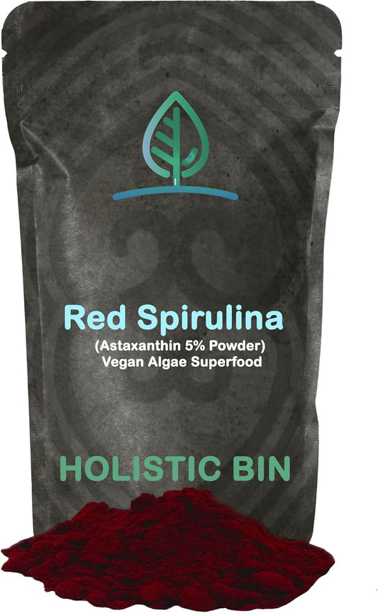 Organic Astaxanthin Powder | Powerful Antioxidant Supplement from Haematococcus Pluvialis Algae | 20g for Smoothies and Capsules