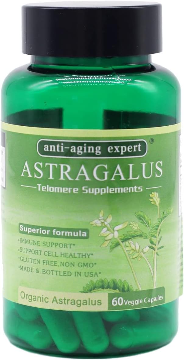 Organic Astragalus Root Extract Capsules with Schisandra Berries & American Ginseng - Immune Support & Anti-Aging Antioxidants - Made in USA