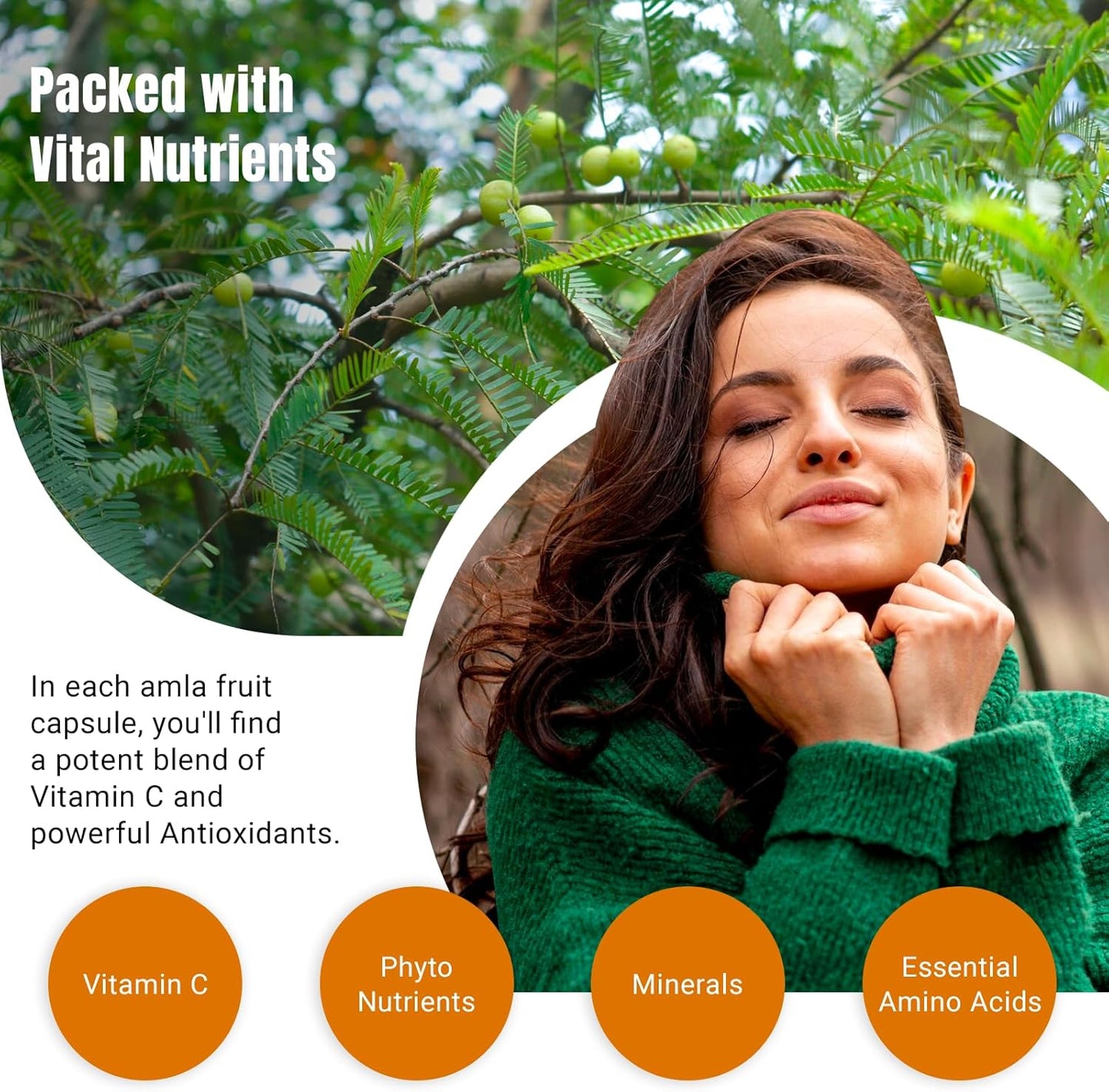 Organic Aura Amla Capsules 2100mg - Immunity Boosting Vitamin C Supplement - 150 Count - Non GMO Vegan Formula